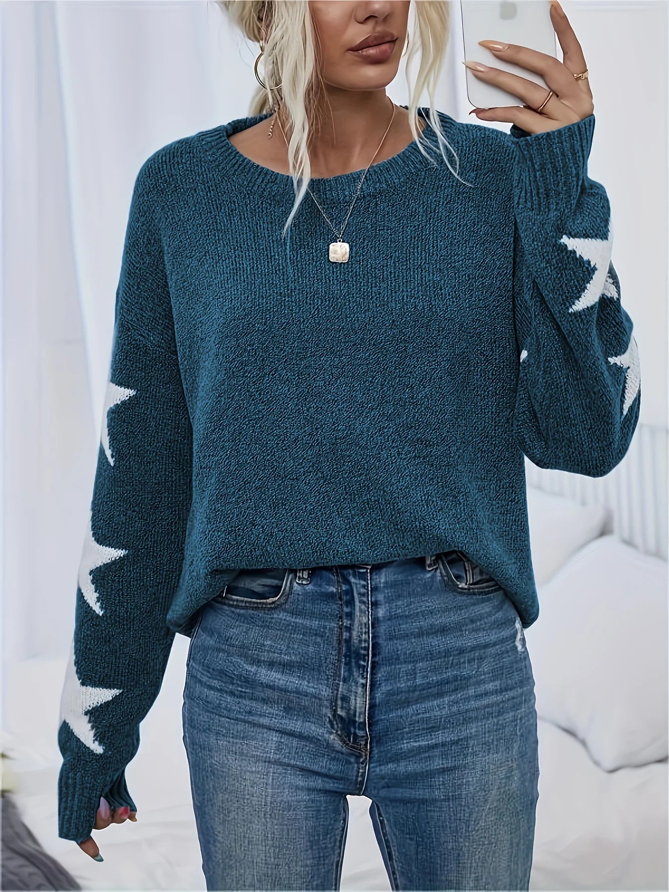 COZY STAR KNIT SWEATER